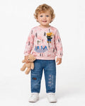 Boys Full Sleeve Jacquard Sweatshirt with Blue Denim Jeans – Stylish Kids Outfit